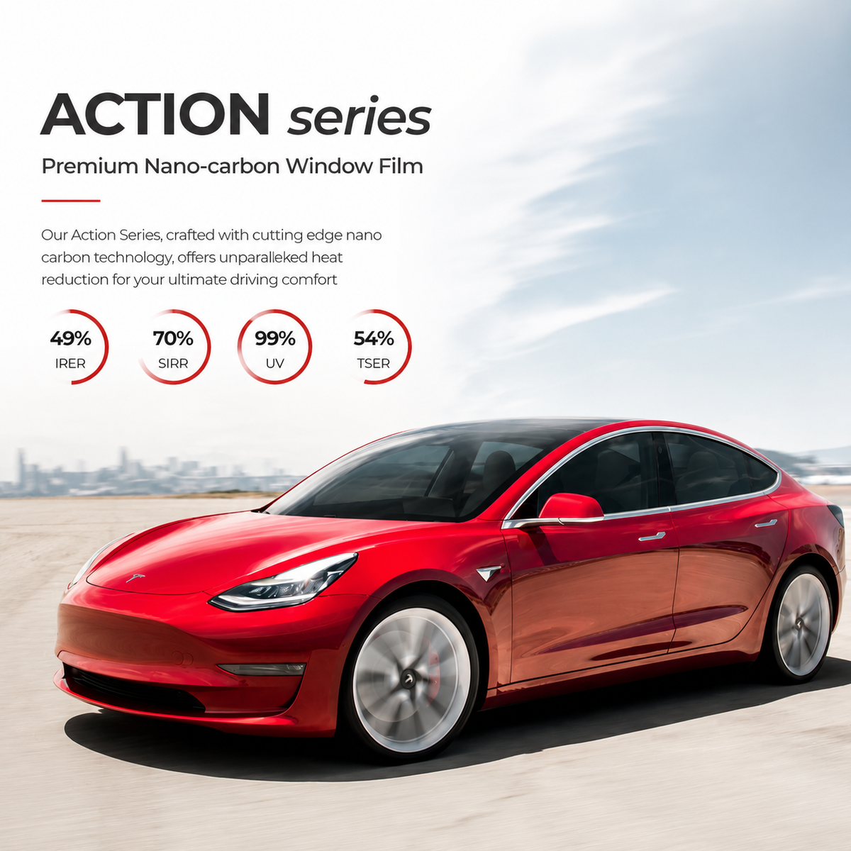 STEK ACTION Nano Carbon Window Film | Dubai & Abu Dhabi