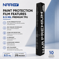 NAR Premium Paint Protection Film (PPF) For Sedan | 8.5 Mil TPU | 215 Micron | 10-Year Warranty