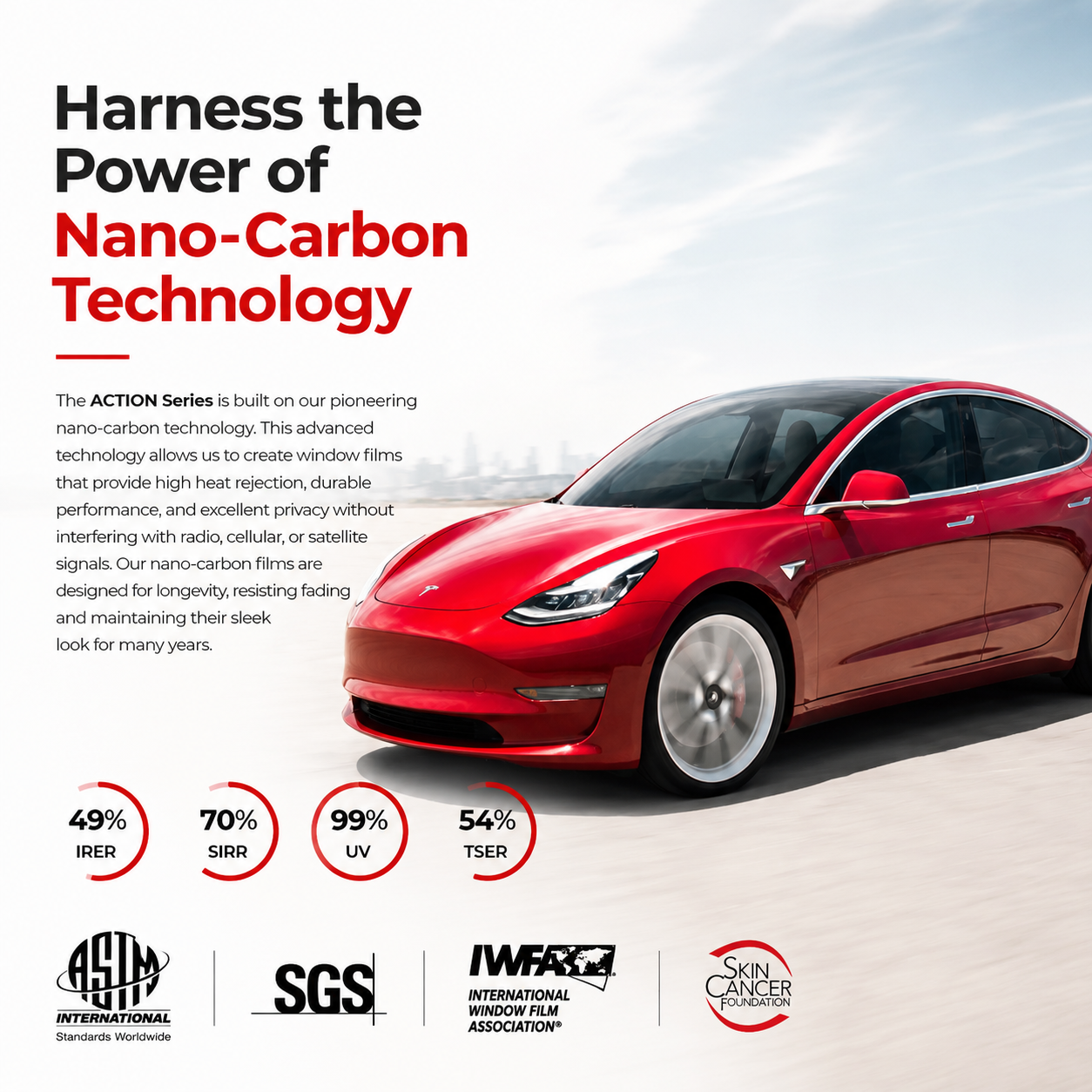 STEK ACTION Nano Carbon Window Film | Dubai & Abu Dhabi
