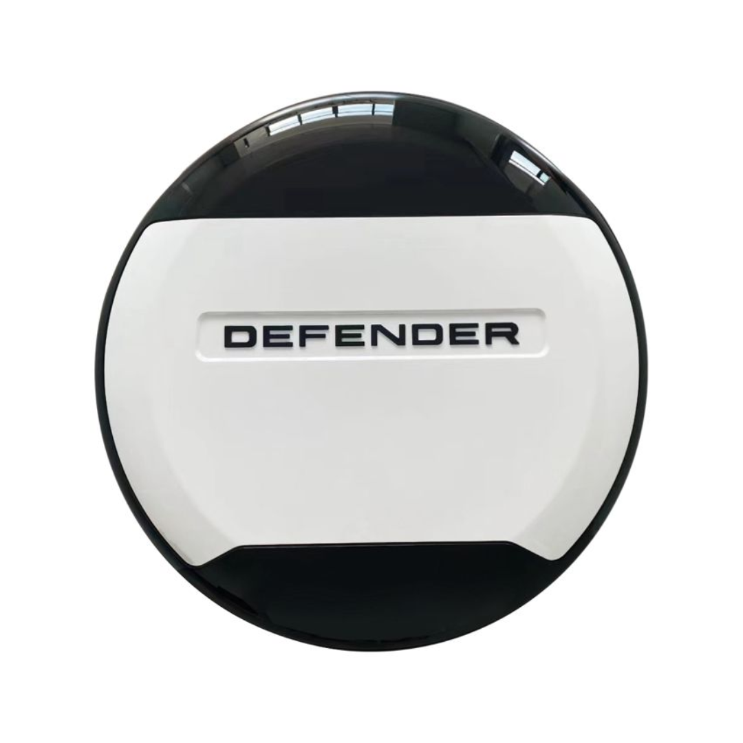 Spare Cover White Color with Black Text Defender +2020 for Land Rover Defender UAE