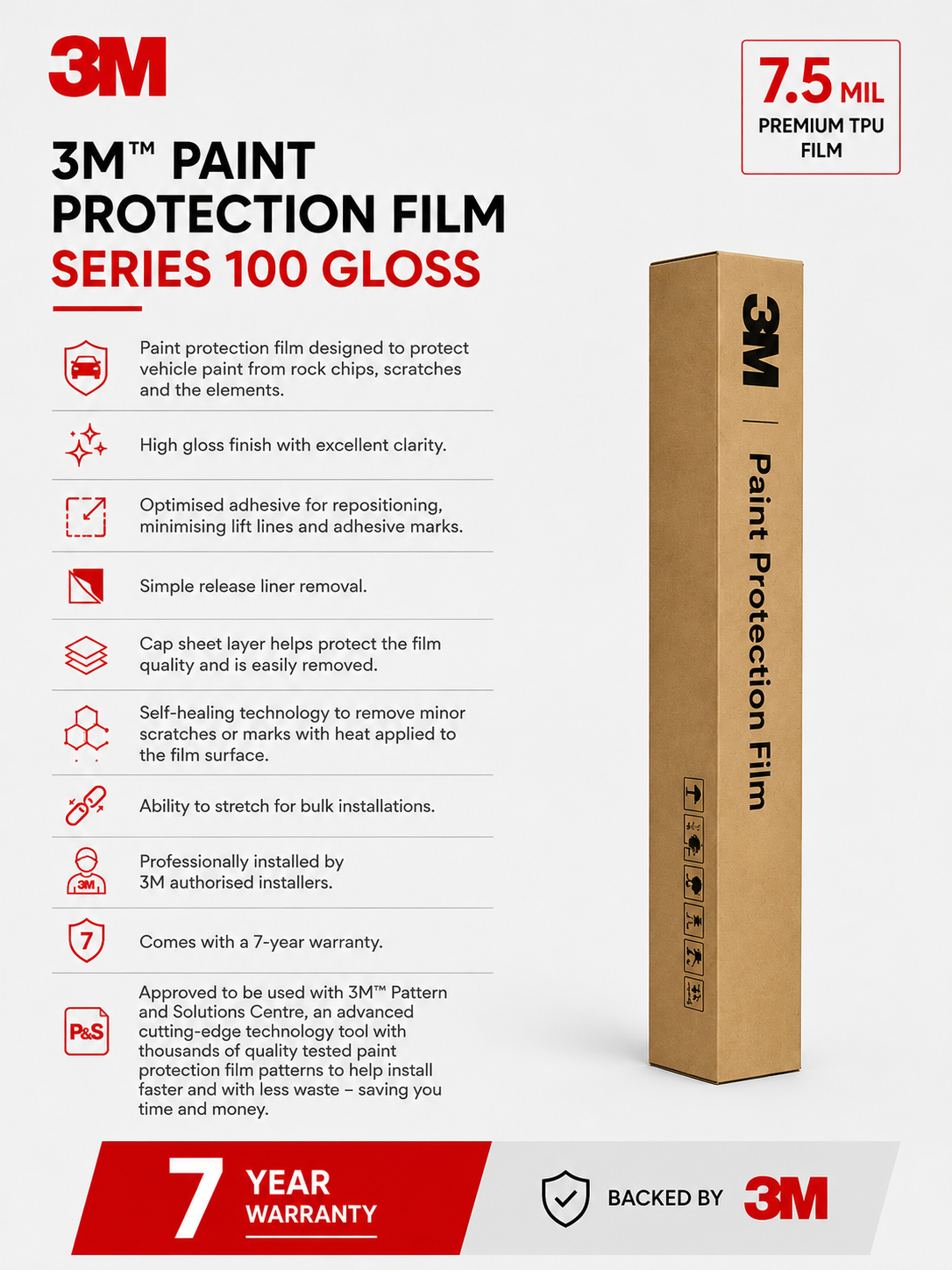 3M Series 100 Paint Protection Film SUV  | 7-Year Warranty UAE
