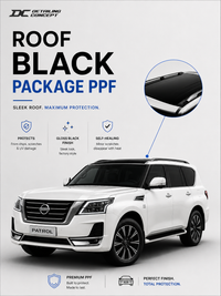 Roof Black Paint Protection Film (PPF) Package | Gloss Black Roof Wrap | 10-Year Warranty