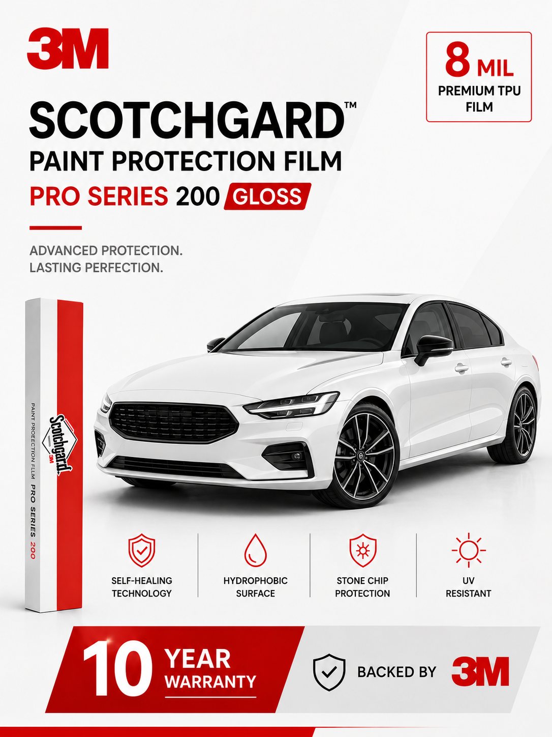 3M Scotchgard Pro Series 200 PPF For Sedan | 10-Year Warranty UAE