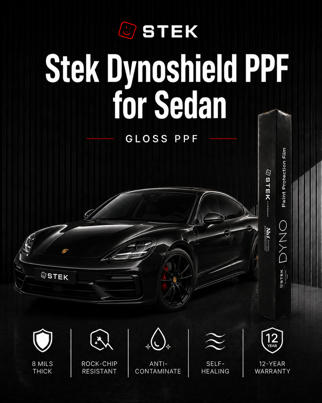 STEK DYNOshield Gloss PPF For Sedan | 12-Year Warranty